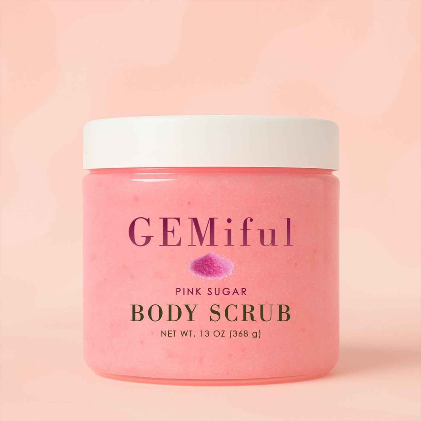 Gemiful Body Scrub Pink Sugar 13 oz